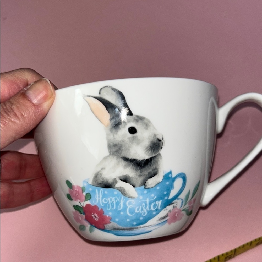 Portobello Bone China Floral Bunny Easter Mug
